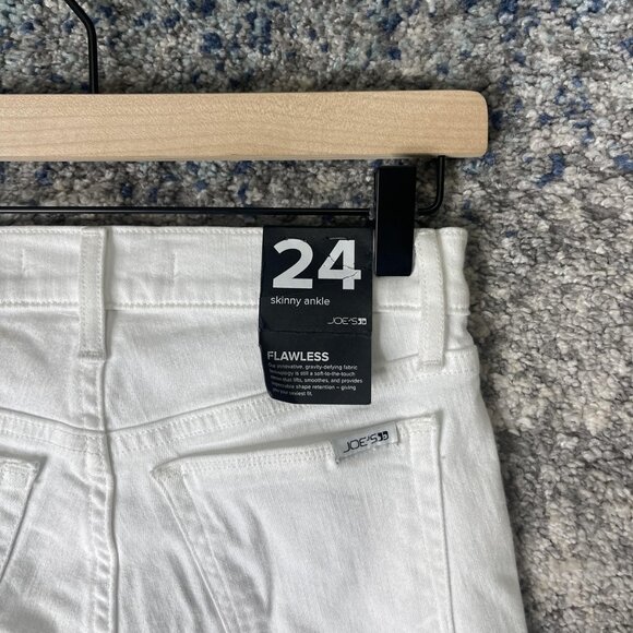 Joe's Jeans Jeans Womens 24 White Skinny Ankle Flawless Raw Hem Stretch A51SKNAU - Picture 6 of 8